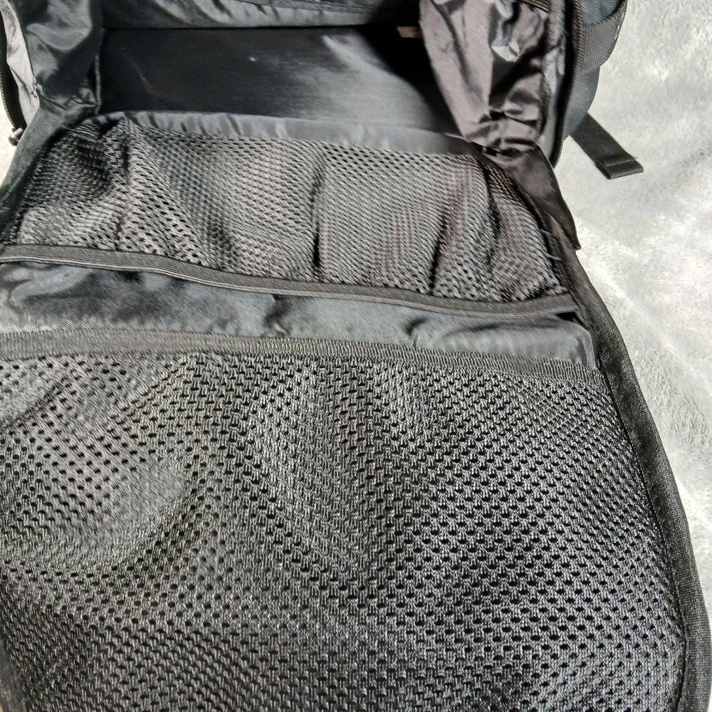 Dude Dad Tactical Diaper Bag Backpack Mens Black Canvas Utility Travel